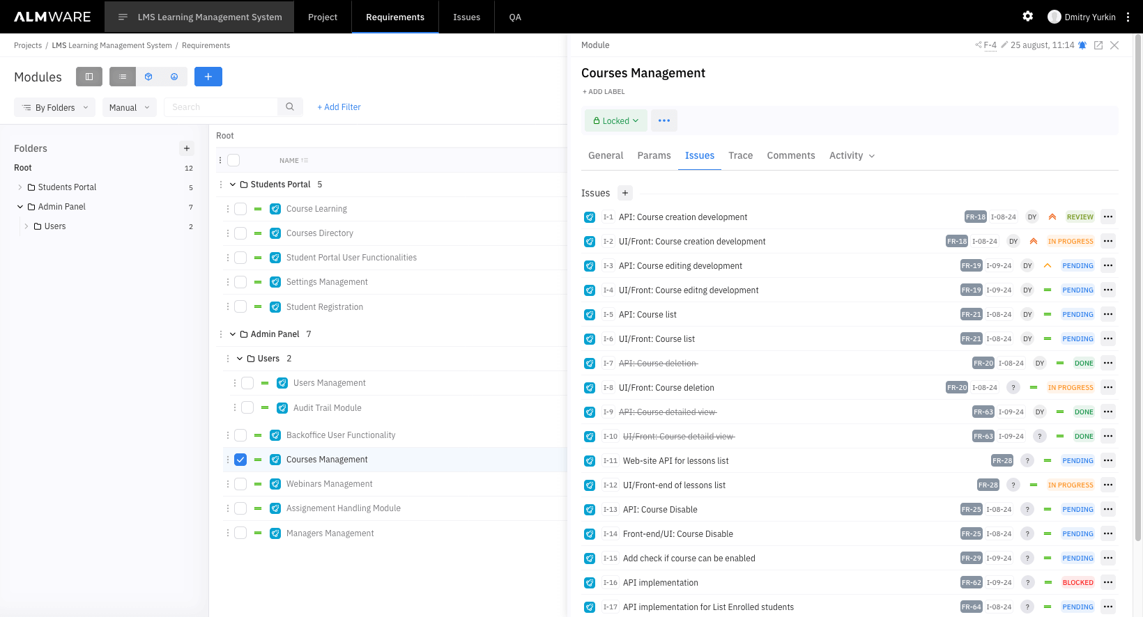 Requirements Modules Issues